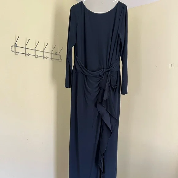 long sleeve long dress green LONG SLEEVE GLITTER PRINT DRESS CDCD989